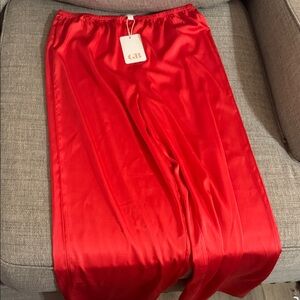 Giani Bernini Vibrant Red Satin Pants